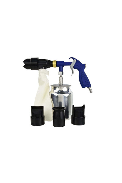 GEKO Pistol de sablare cu reciclator + 4 duze 1L, G01196