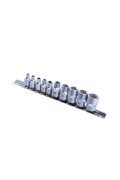Topmaster Home Set Tubulare 1/4 - 3/8" 10 Pieces CR-V, 330148