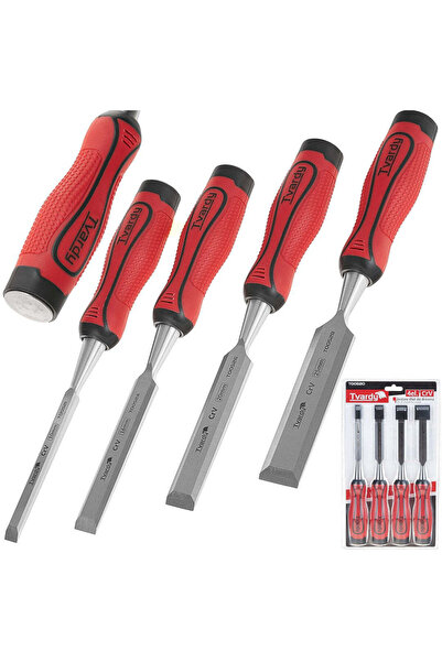 Tvardy Home Set Chisels Cr-V for Wood, 10-25 mm, 4 Pieces, T00520
