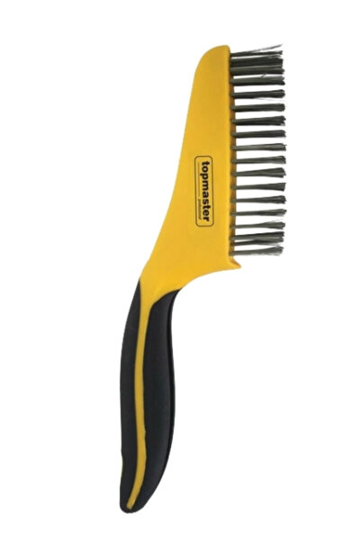 Topmaster Perie din sârmă de oțel 250 mm, 4 rânduri, mâner din cauciuc,