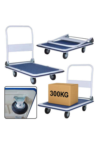 LEAN Cărucior pliabil pentru transport de mărfuri, capacitate maximă 300 kg, ...