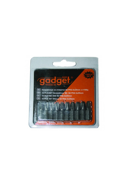 Gadget Home Set Bits S2 PH, 3 x 25 mm, 10 pieces