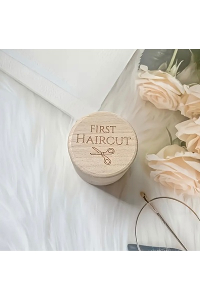 Veloma Home Ξύλινο κουτί πρώτου κουρέματος, ιδανικό δώρο βάπτισης για νεογέννητο