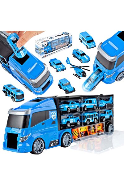 MalPlay Home Set Truck with Police Vehicles, 41 x 10 x 15 cm, 108438