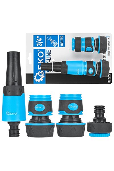 GEKO Set conectori pentru furtun Sky-Line 3/4", 4 bucăți, G72926