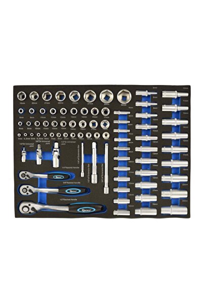 GEKO Set chei cu clichet 1/4"-1/2", 80 de bucăți, G 10833 A