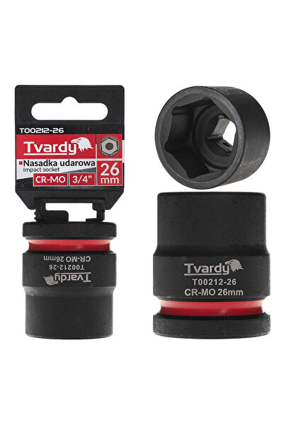 Tvardy Impact Socket Wrench, 6-Point, 3/4", 26 mm, T00212-26