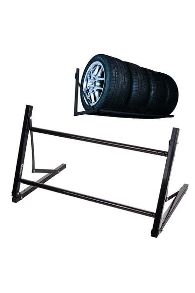 GEKO Suport reglabil pentru roți/anvelope, 81-120 cm, capacitate 100 kg, func...