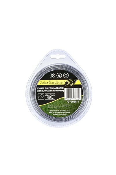 John Gardener Fir pătrat ranforsat pentru tuns iarba, 2,7 mm x 15 m, John Gar...
