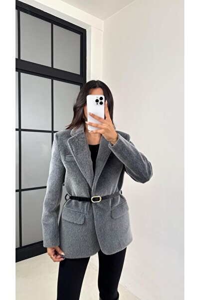 Gaus Антрацитовий підкладковий плащ з капюшоном GAUS-00131