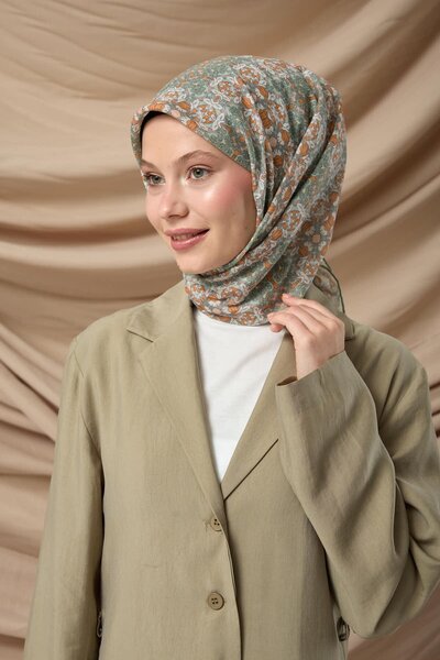 Silk Home Mosaic Pattern Soft Cotton Scarf