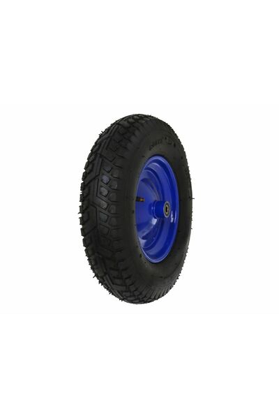 GEKO Roată de cauciuc 390 mm 4.00-8 6 PR cu jantă albastră, G 71019