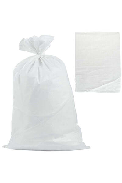 GEKO Set saci țesuți din polipropilenă, 50 x 80 cm, capacitate 30 kg, albi, 1...