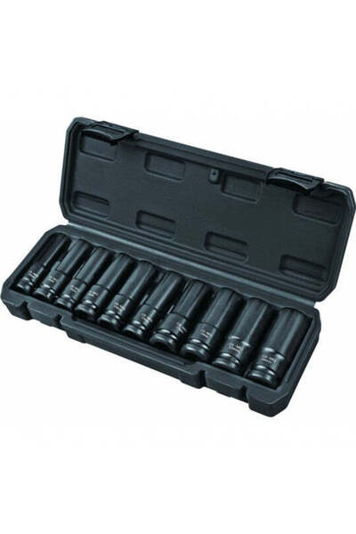 Topmaster Set 10 Long Impact Sockets 1/2 10-24mm, Topmaster, 338803