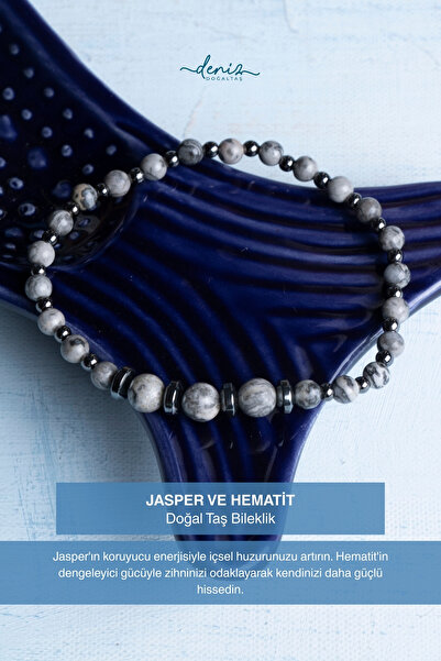 Deniz Doğal Taş سوار من الحجر الطبيعي من نوع جاسبر هيماتيت معتمد