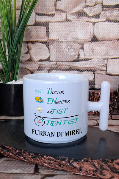 giftkonsept Dentist Printed Dental Dentistry Dentist Teeth Doctor Fun t Handle Latte Cup Mug Cup