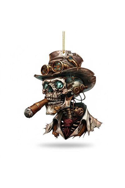 Space İç aksesuar kahverengi iskelet baskılı Oto İç aksesuar