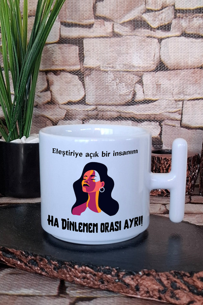 giftkonsept I'M an Open-Minded Person Printed Fun Gift t Handle Latte Cup Mug
