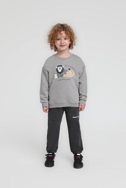 HAUSEkids بدلة فويلا مارينير للأولاد من عمر 1-5 سنوات - رمادي فضائي