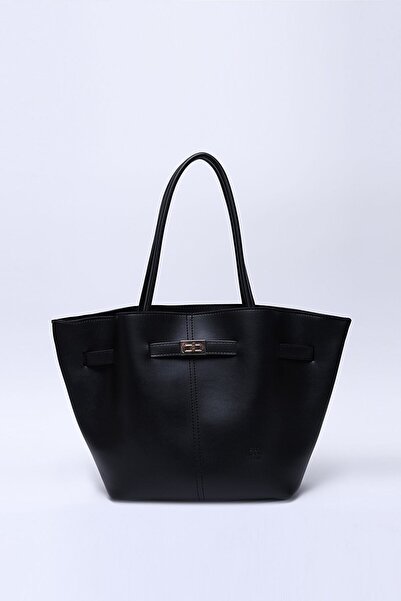 KISCHE Black Tote Bag Shoulder Bag Large Size Shoulder Women's Bag Pera