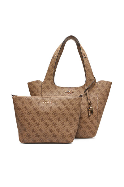 Guess Γυναικεία Τσάντα Χειρός Καφέ HWSG7334220