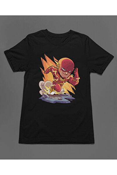 Bumeta Tricou unisex The Flash Chibi din seria de desene animate