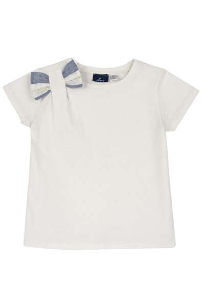 Chicco White girl's t-shirt with decorative bow