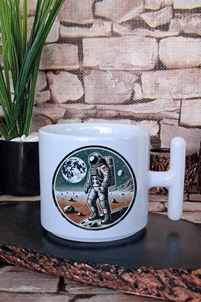 giftkonsept Retro Astronaut Classic Spaceman Vintage Science Gift t Handle Latte Cup Mug Cup