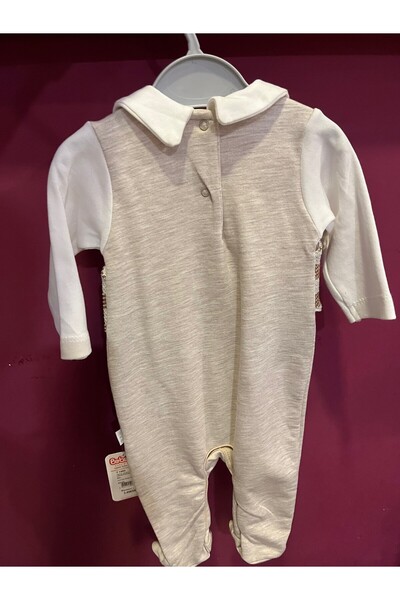 Bebek Combed Cotton Vest and Booties Jumpsuit