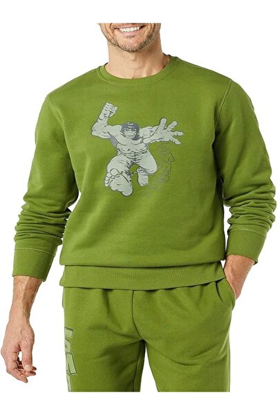 Marvel Men's boys' sweatshirt, Hulk, green, size M