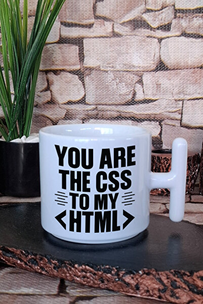 giftkonsept You Are the Css to My Html Printed Programmer Gift Printed T-Shirt Handle Latte Cup Mug