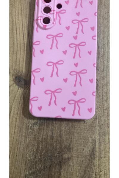 Newon حافظة هاتف سامسونج جالاكسي A26 مطبوعة بشريط/فيونكة من الداخل مصنوعة من السيليكون الفاخر المخملي