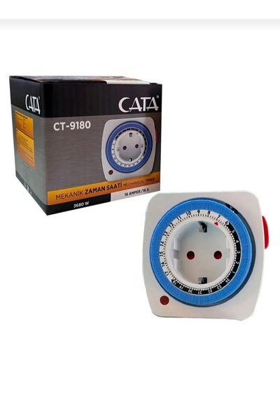 Cata CT-9180 Zaman Ayarlı Priz Mekanik Ayarlanabilir Timer Saati 3680W