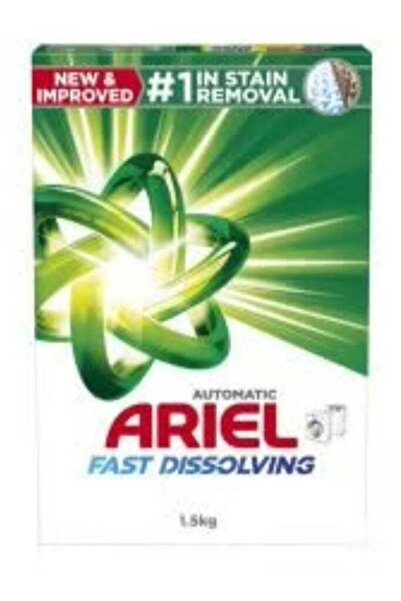 Ariel Automatic Fast Dissolving Laundry Powder Detergent Original Scent White 1.5kg