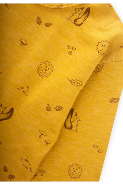 Cigit Μακρυμάνικο μπλουζάκι με σχέδιο 0-3 ετών Μουσταρδί κίτρινο