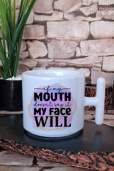 giftkonsept إذا لم يقل لحيائي ما يُقوله الفم، سيفعل وجهي ذلك، هدية مضحكة، كوب...