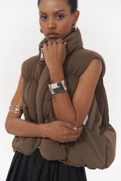 NK Mai Laila Khaki Puffer Vest