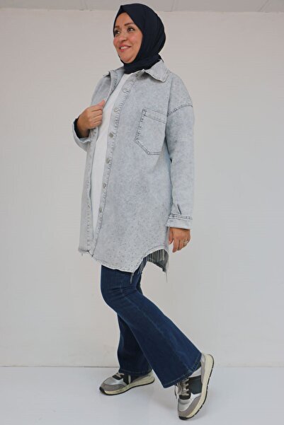 Eslina 43009 Șapcă de blugi pentru bărbați cu rever, mărime mare - gri