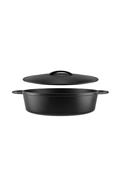 Perfect Home Tigaie din fontă cu capac 30*6 cm