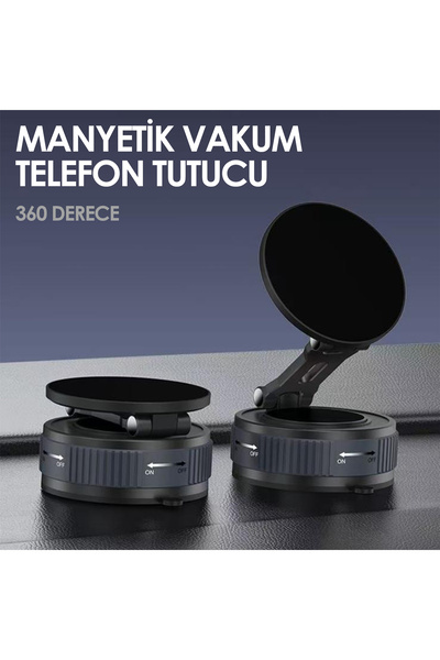 Dijipazar Güçlü Vakumlu Manyetik Telefon Tutucu 360 Derece Ayarlanabilir Araç...