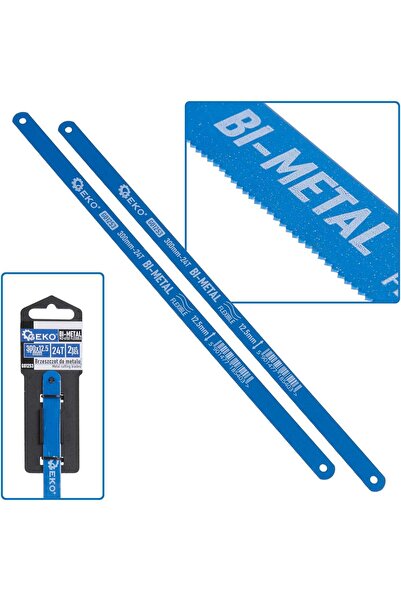 GEKO Set lame pentru ferăstrău bimetalic, 300 x 12,5 mm, 24 dinți, 2 bucăți, ...