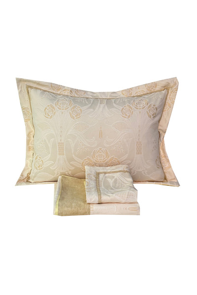 YASTIKMİNDER BY MELEK GÜVEN KOTON DOKUMA KUMAŞ KREM BEJ 1 AD. 68X155 cm YATAK RUNNERİ 2-AD.50X70 YASTIK KILIFI 3 PARÇA SET