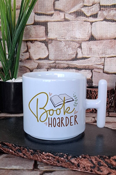 giftkonsept Book Hoarder Written Book Collector Funny Gift t Handle Latte Cup Mug