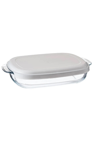 REFAN Refan 4-piece Pyrex glass oven tray with lid, 0.7/1.3/2.4/3.9 litre capacity