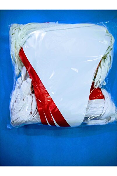 Özdağ Tekstil Kırmızı beyaz 25 metre 23x28 cm Üçgen Dizili Branda Flama