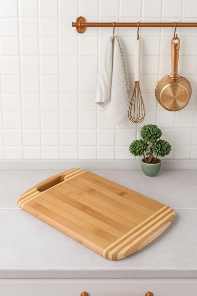 Çavdar Group لوح تقطيع من الخيزران مقاس 24×34 سم، لوح تقطيع الخبز من الخيزران