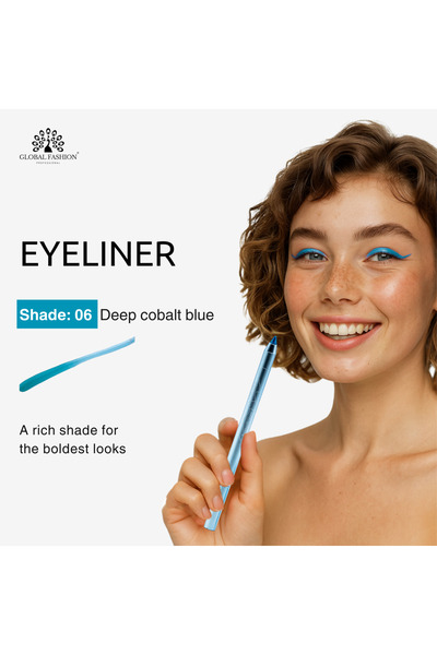 global fashion Waterproof Gel Eyeliner Pen – 0.2 mm Precision Twist-Up Tip, Smudge-Proof Matte Finish, 12H Wear