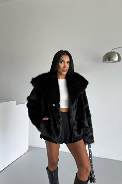 Neşeli Butik γυναικείο εσωτερικό με επένδυση εισαγόμενο γούνινο παλτό NBG111