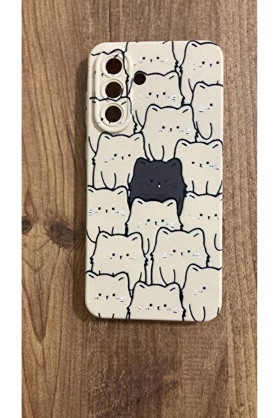 Newon غطاء هاتف سامسونج جالاكسي A26 مطبوع عليه قطة، مصنوع من السيليكون الفاخر مع بطانة مخملية داخلية