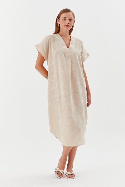 Shopping Shop Oversize Linen Dress Natural